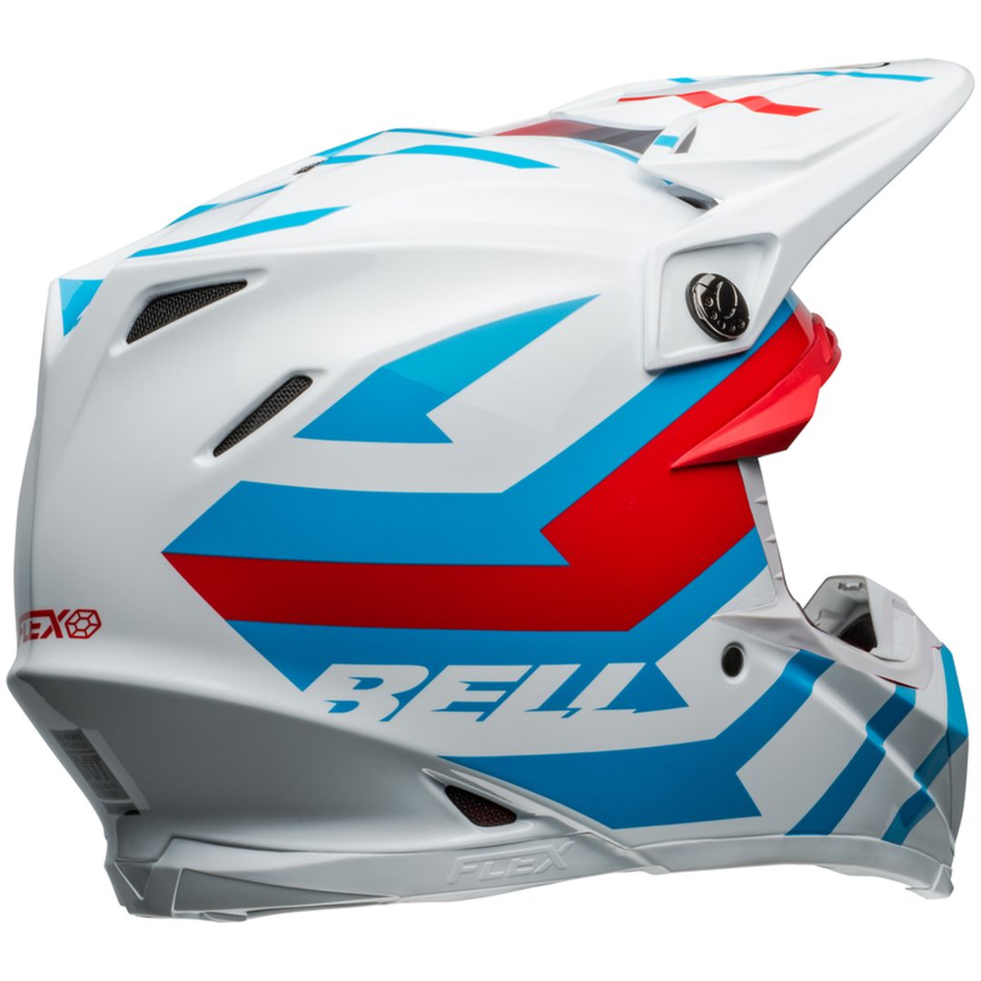 Crosshjelm Moto-9s Flex Banshee Blank Hvid/rød BELL XL – billede 4