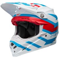 Crosshjelm Moto-9s Flex Banshee Blank Hvid/rød BELL