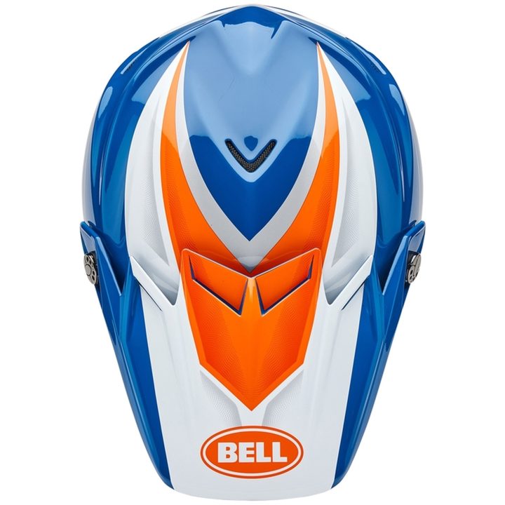 Crosshjelm Moto-9s Flex Blank Orange/Blå/Hvid BELL L – billede 9