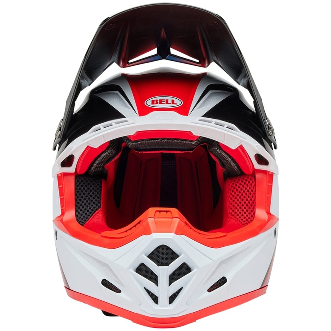 Crosshjelm Moto-9s Flex Blank Rød/sort/hvid BELL L – billede 2