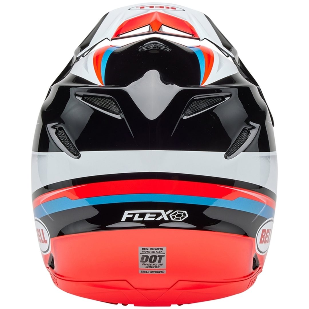 Crosshjelm Moto-9s Flex Blank Rød/sort/hvid BELL L – billede 6