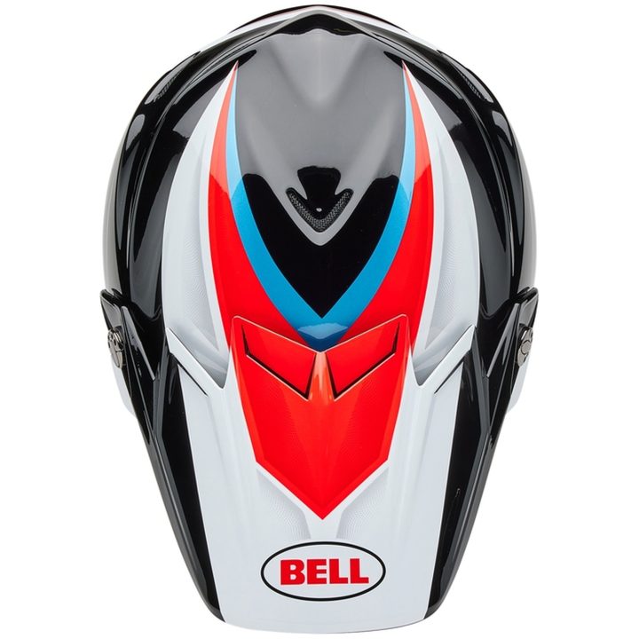 Crosshjelm Moto-9s Flex Blank Rød/sort/hvid BELL L – billede 9