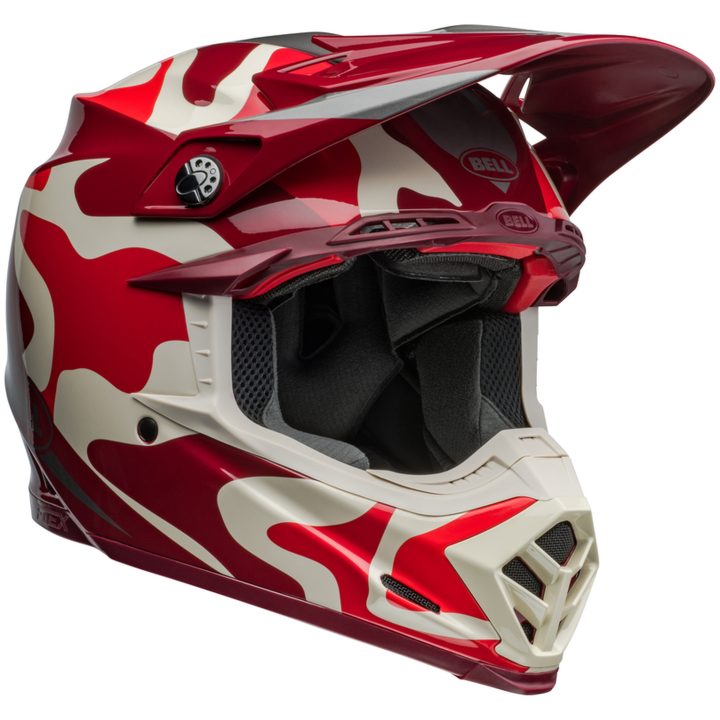 Crosshjelm Moto-9s Flex Ferrandis Méchant Glans Rød/sølv BELL L – billede 9