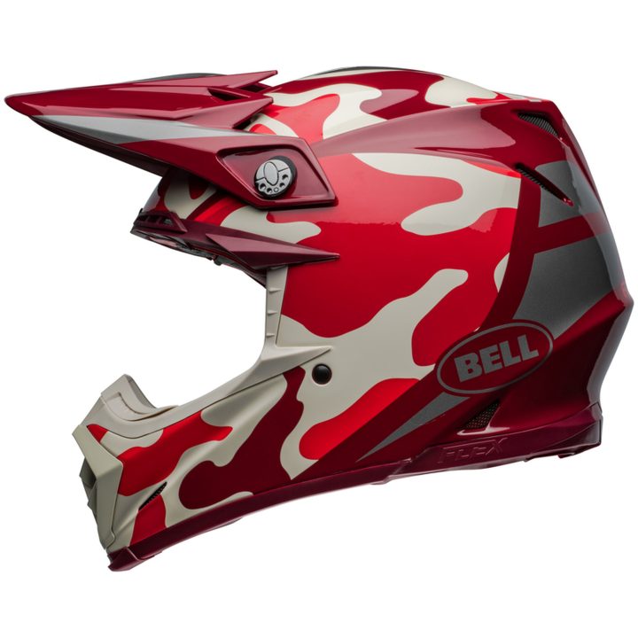 Crosshjelm Moto-9s Flex Ferrandis Méchant Glans Rød/sølv BELL L – billede 7