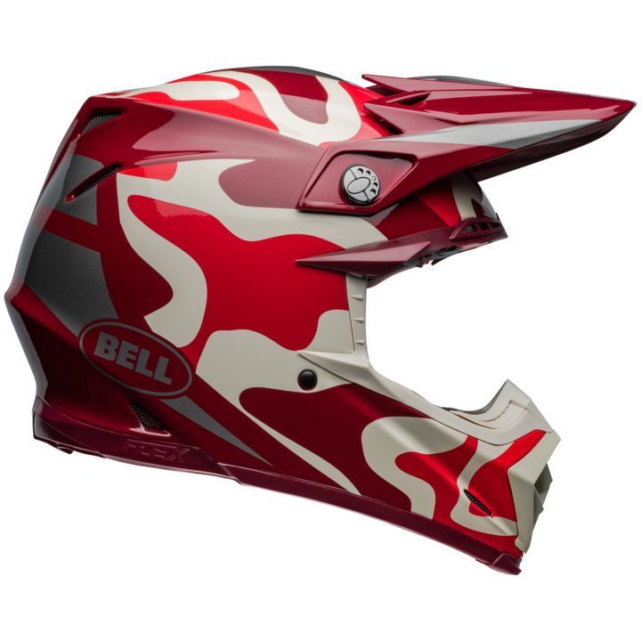 Crosshjelm Moto-9s Flex Ferrandis Méchant Glans Rød/sølv BELL L – billede 6