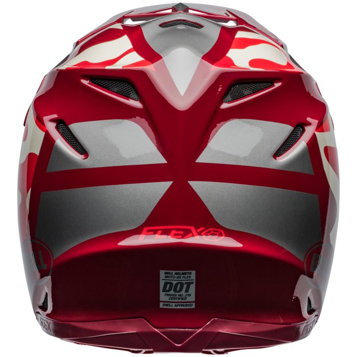Crosshjelm Moto-9s Flex Ferrandis Méchant Glans Rød/sølv BELL L – billede 4