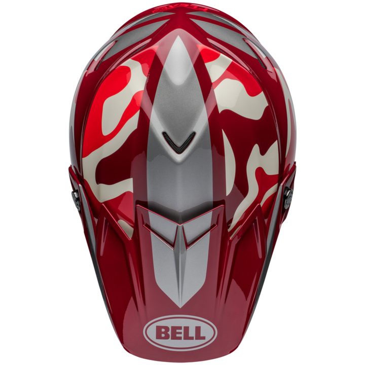 Crosshjelm Moto-9s Flex Ferrandis Méchant Glans Rød/sølv BELL L – billede 3