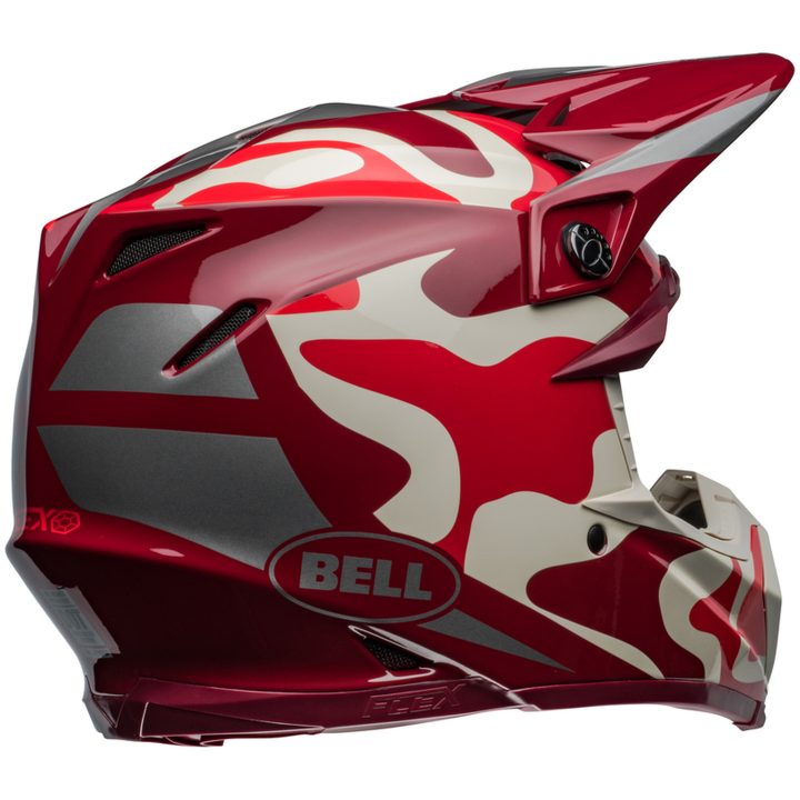 Crosshjelm Moto-9s Flex Ferrandis Méchant Glans Rød/sølv BELL L – billede 2
