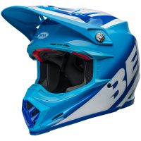 Crosshjelm Moto-9s Flex Rail Blank Blå/hvid BELL