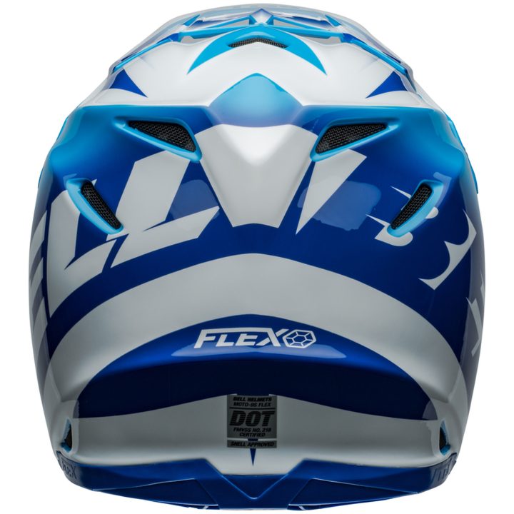 Crosshjelm Moto-9s Flex Rail Blank Blå/hvid BELL s – billede 4