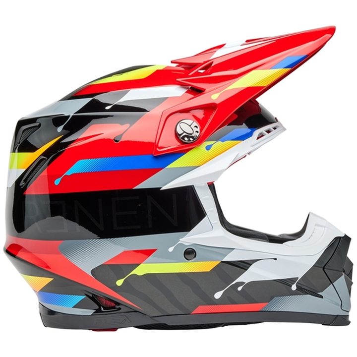 Crosshjelm Moto-9s Flex Renen Nova Blank Sort/rød BELL L – billede 8