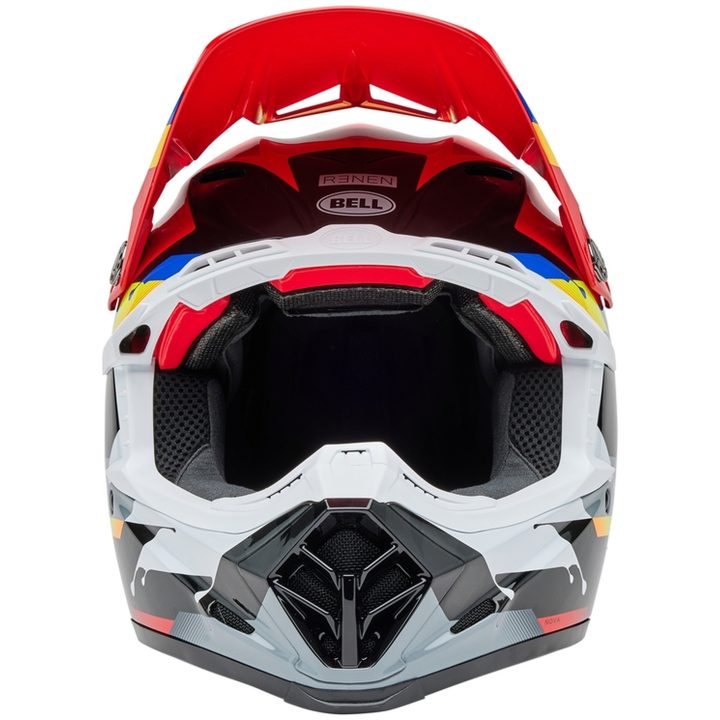 Crosshjelm Moto-9s Flex Renen Nova Blank Sort/rød BELL s – billede 2