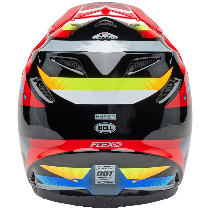 Crosshjelm Moto-9s Flex Renen Nova Blank Sort/rød BELL s – billede 6