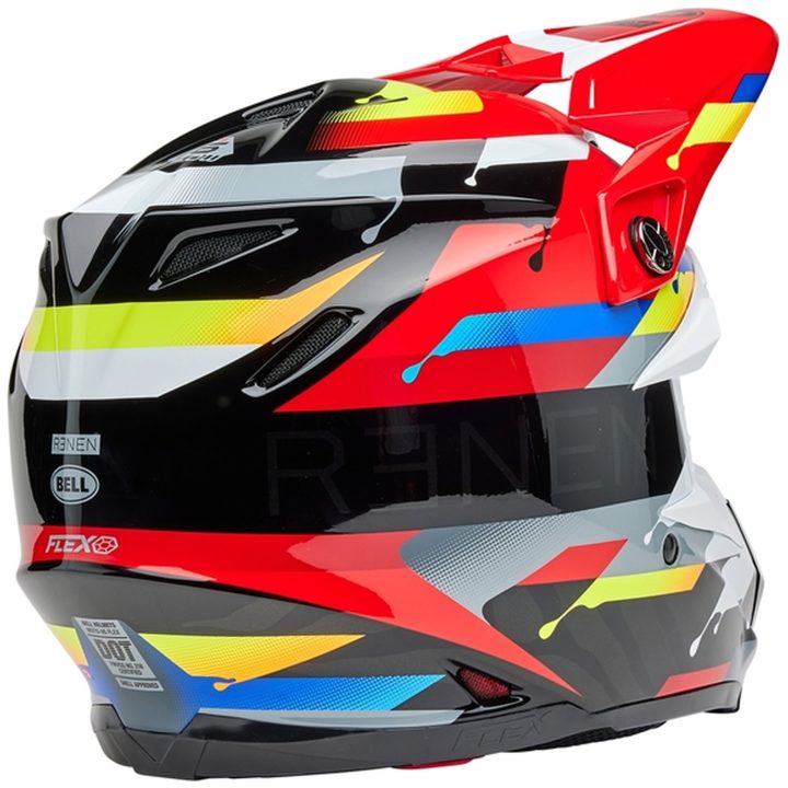 Crosshjelm Moto-9s Flex Renen Nova Blank Sort/rød BELL s – billede 7