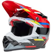 Crosshjelm Moto-9s Flex Renen Nova Blank Sort/rød BELL