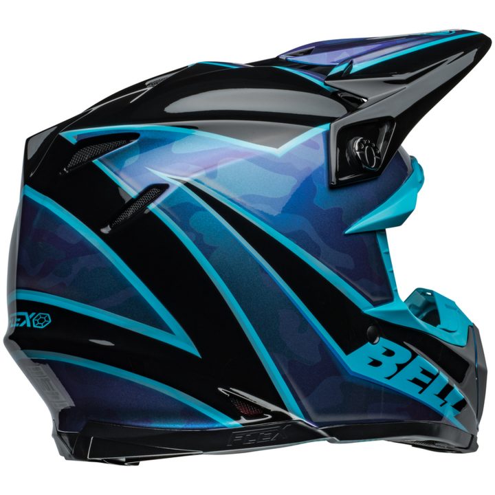 Crosshjelm Moto-9s Flex Sprite Glans Sort/blå BELL XL – billede 4