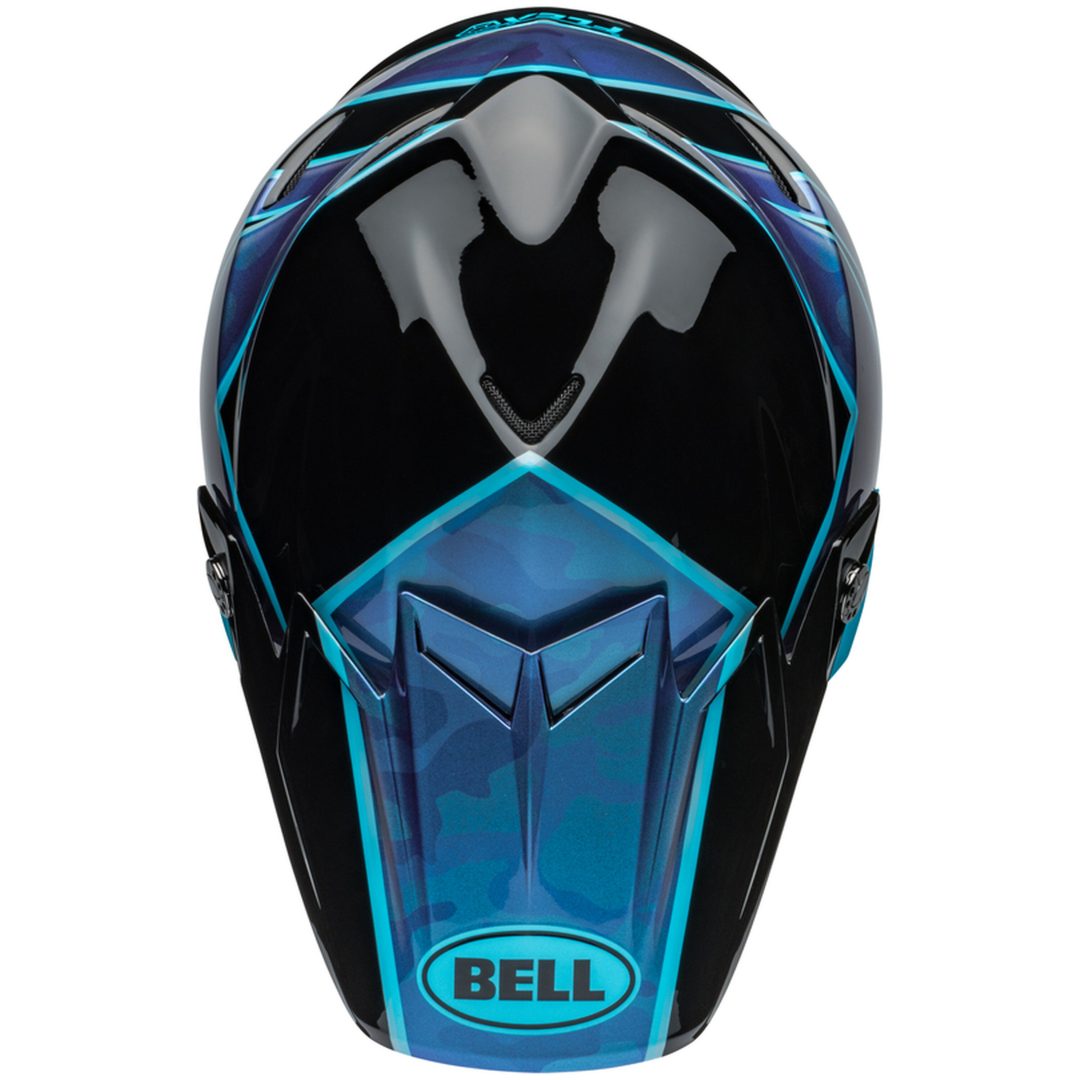 Crosshjelm Moto-9s Flex Sprite Glans Sort/blå BELL XL – billede 2