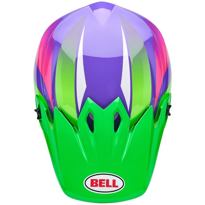 Crosshjelm Mx-9 Mips Jackal Gloss Hi-viz Grøn/lilla BELL M – billede 9