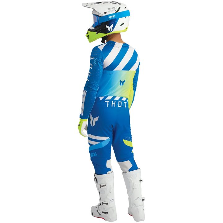 Crosshjelm Reflex Sport Strike Mips Blå/hvid/fluorescerende Gul THOR XS – billede 3