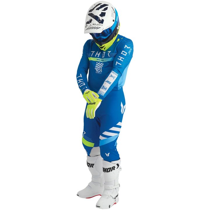 Crosshjelm Reflex Sport Strike Mips Blå/hvid/fluorescerende Gul THOR XS – billede 8