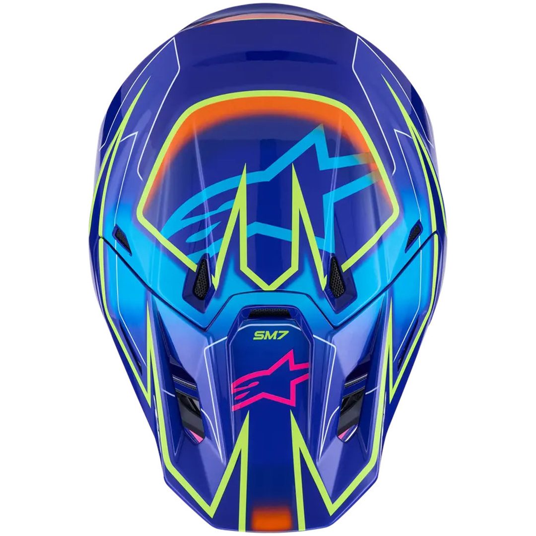 Crosshjelm S-M7 Cast Blå/Pink ALPINESTARS XS – billede 4