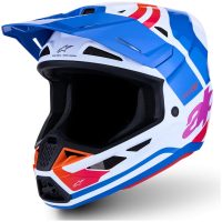 Crosshjelm S-M7 Core Hvid Blå Pink ALPINESTARS(MX)