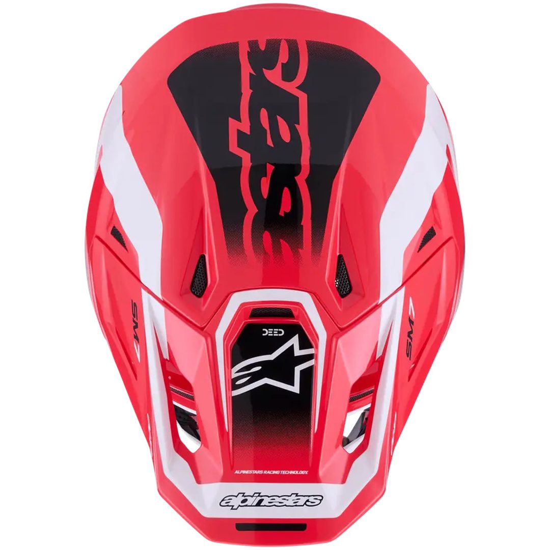 Crosshjelm S-M7 Deed Sort Rød Hvid ALPINESTARS(MX) XS – billede 7