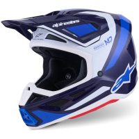 Crosshjelm S-M7 Rise Blå Hvid ALPINESTARS(MX)
