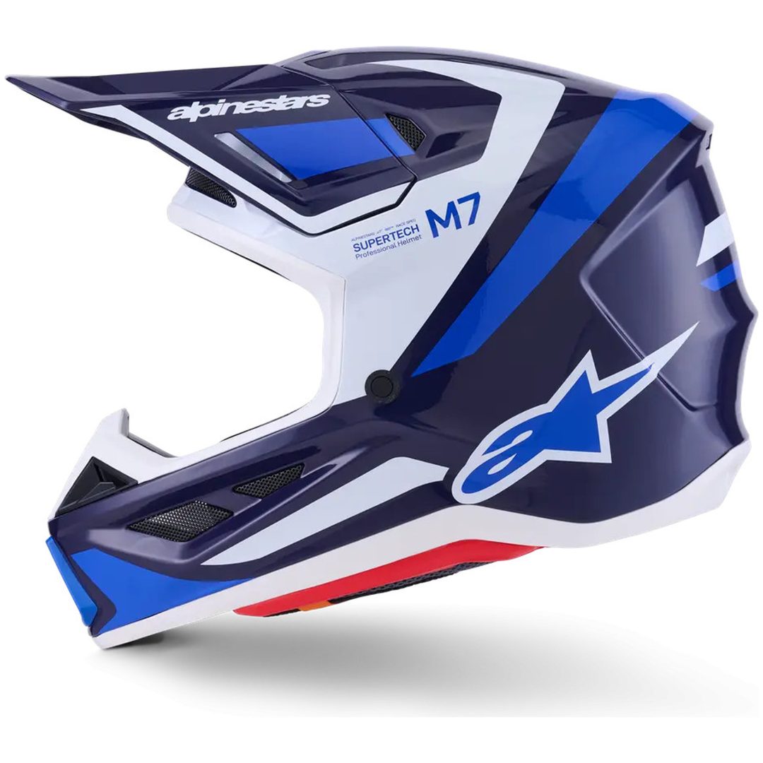 Crosshjelm S-M7 Rise Blå Hvid ALPINESTARS(MX) XS – billede 6