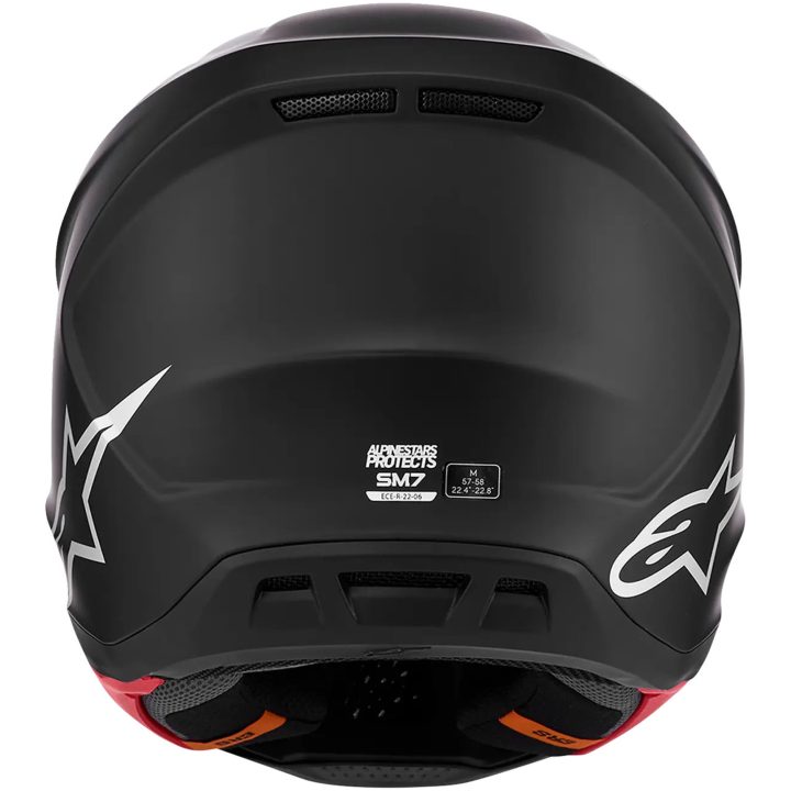 Crosshjelm S-M7 Solid Sort Mat Alpinestars XS – billede 3