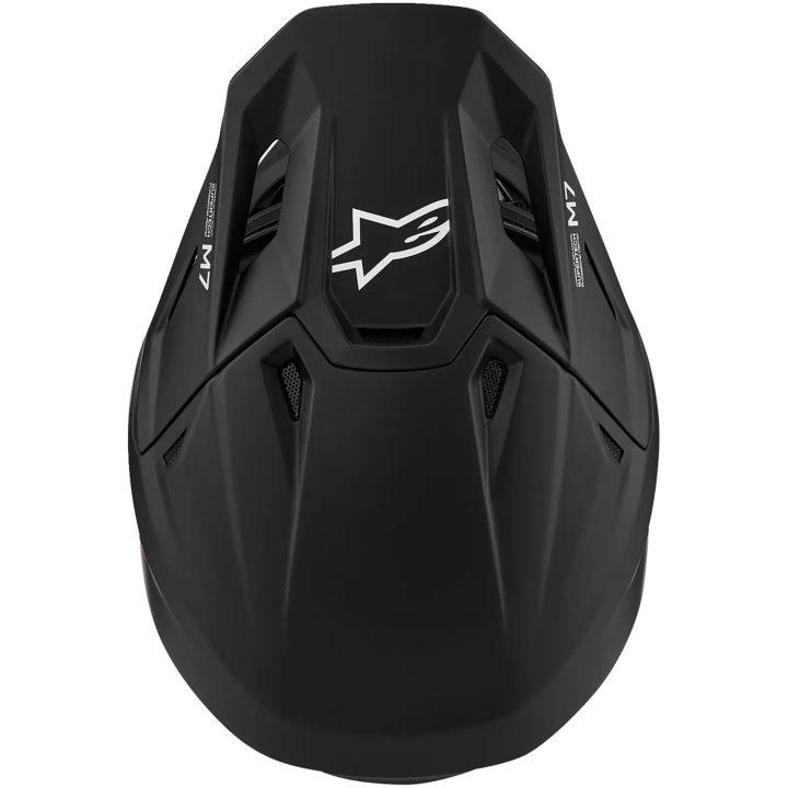 Crosshjelm S-M7 Solid Sort Mat Alpinestars XS – billede 4