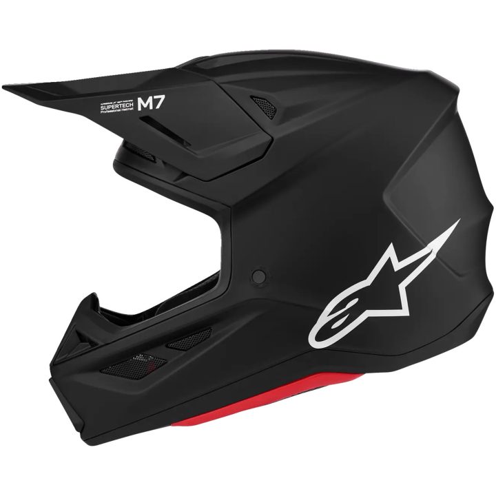 Crosshjelm S-M7 Solid Sort Mat Alpinestars XS – billede 7