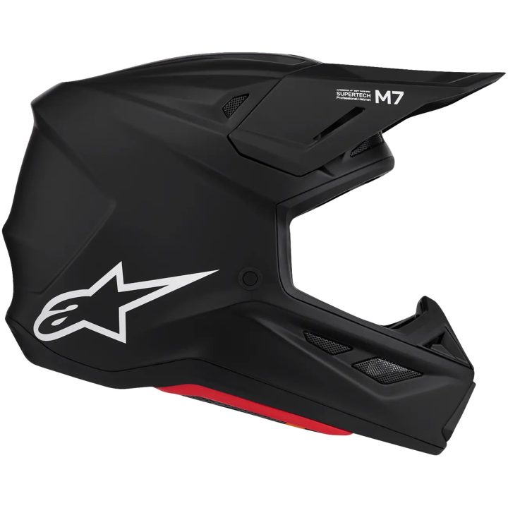 Crosshjelm S-M7 Solid Sort Mat ALPINESTARS(MX) XS – billede 6