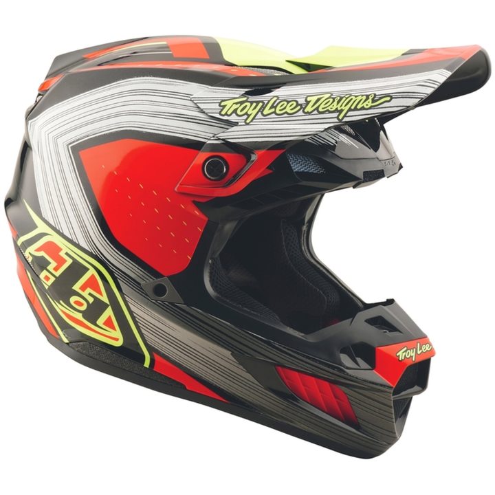 Crosshjelm SE5 Composite Stripes Sort/Infrarød Blank TROY LEE DESIGNS XS – billede 2