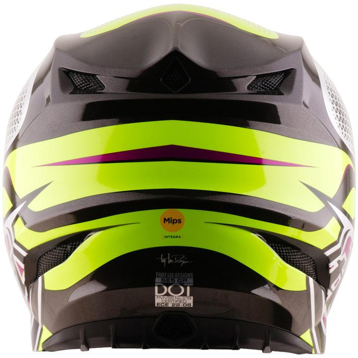 Crosshjelm SE5 Polycarbonate MIPS Aura Gul Sort TROY LEE DESIGNS XS – billede 4