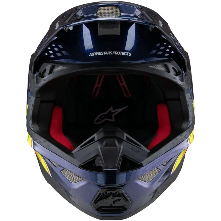 Crosshjelm Sm10 Blå/orange/gul ALPINESTARS XS – billede 3
