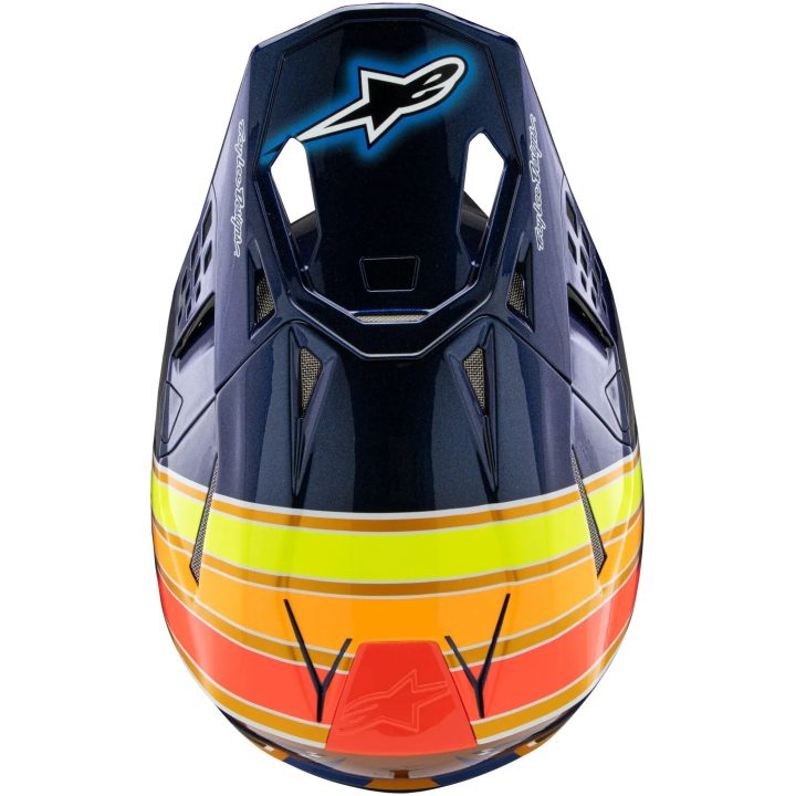 Crosshjelm Sm10 Blå/orange/gul ALPINESTARS XS – billede 4