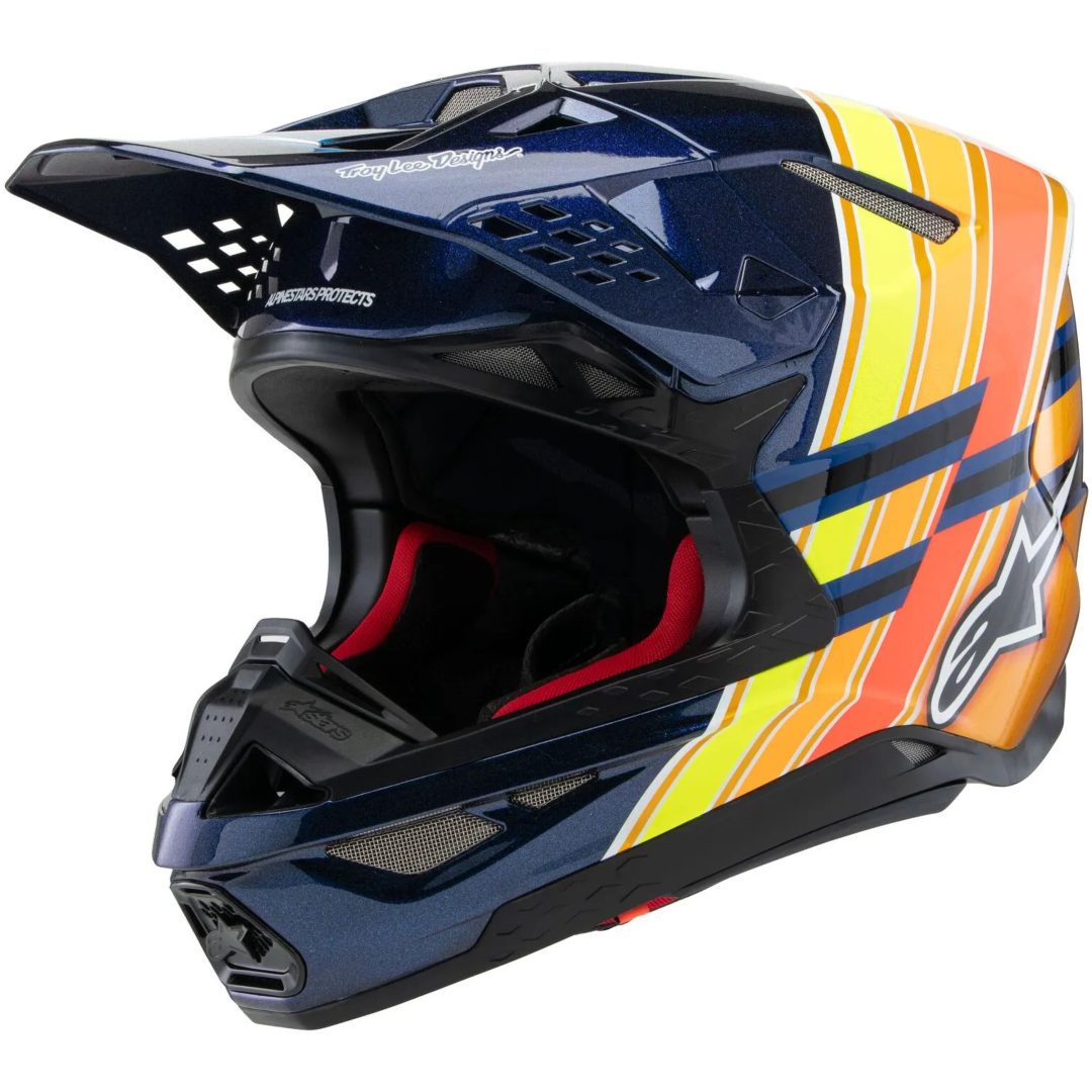 Crosshjelm Sm10 Blå/orange/gul ALPINESTARS XS