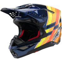 Crosshjelm Sm10 Blå/orange/gul ALPINESTARS