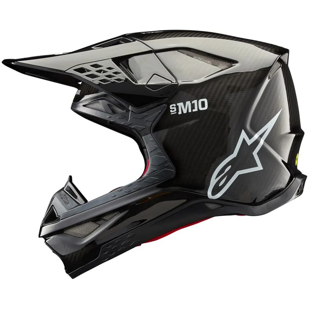 Crosshjelm Sm10 Solid Carbon Alpinestars XS – billede 4