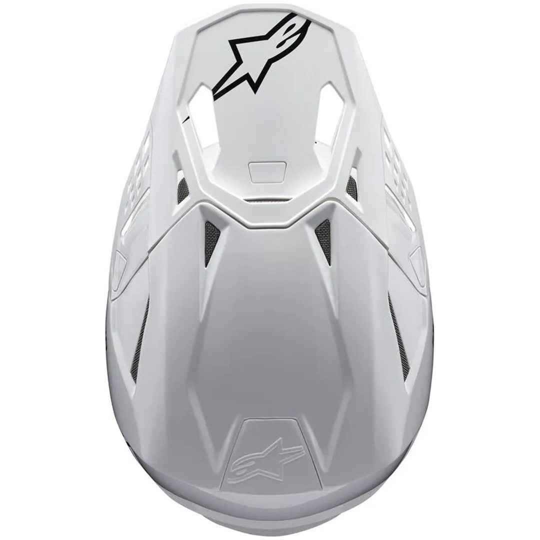 Crosshjelm Sm10 Solid Hvid Alpinestars XS – billede 6