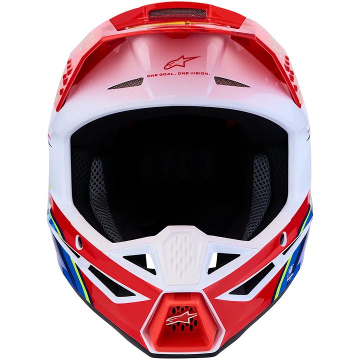 Crosshjelm SM3 Falcon Rød Blå Hvid ALPINESTARS XS – billede 4
