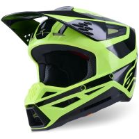 Crosshjelm SM3 Heat Sort Gul ALPINESTARS(MX)