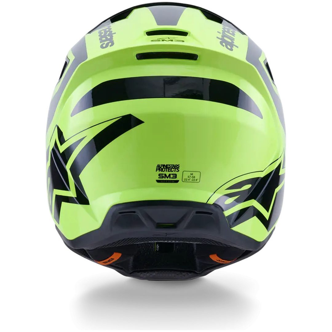 Crosshjelm SM3 Heat Sort Gul ALPINESTARS(MX) XS – billede 3