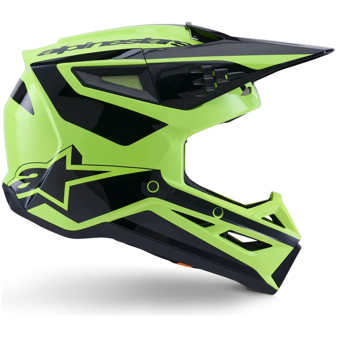 Crosshjelm SM3 Heat Sort Gul ALPINESTARS(MX) XS – billede 6