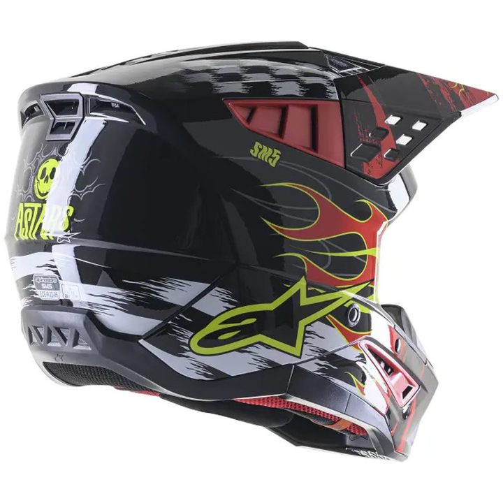 Crosshjelm Sm5 Rash Rød/Grå ALPINESTARS L – billede 2
