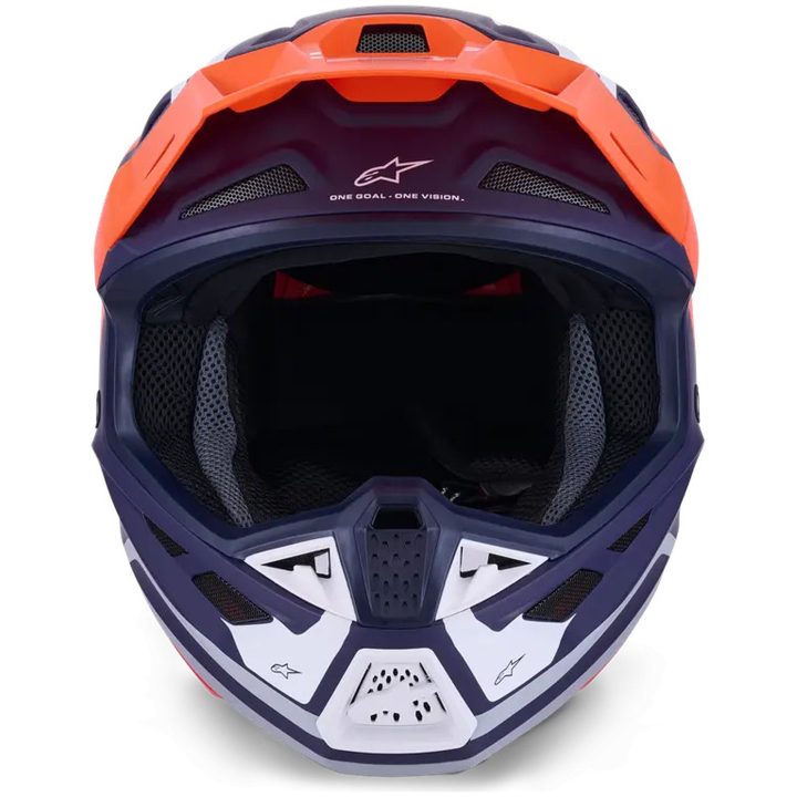 Crosshjelm SM7 Core Blå/Orange Mat ALPINESTARS XL – billede 4