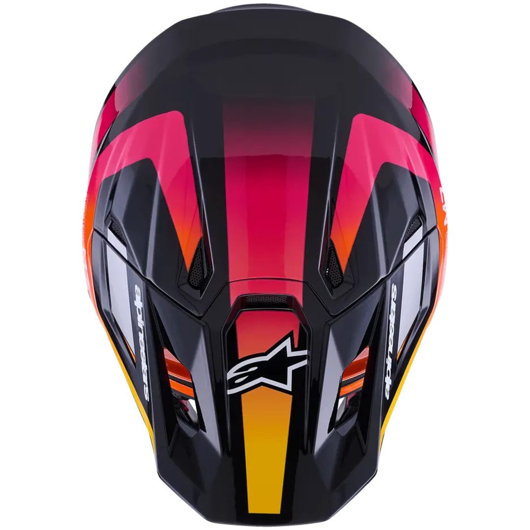 Crosshjelm SM7 Rise Sort/Pink ALPINESTARS XS – billede 5