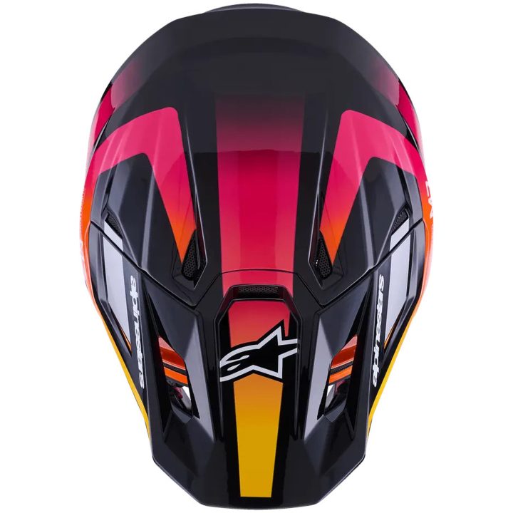 Crosshjelm SM7 Rise Sort/Pink ALPINESTARS XS – billede 5