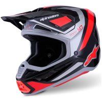 Crosshjelm SM7 Rise Sort/Rød ALPINESTARS